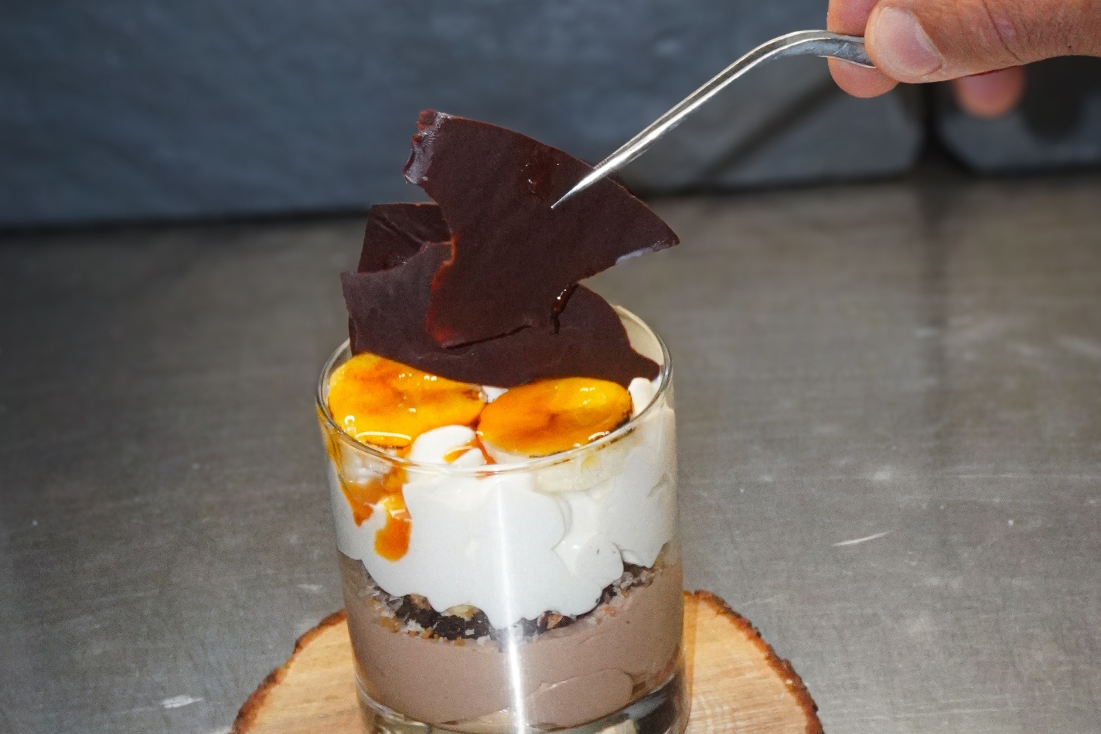 Xocolata, nous i plàtan flamejat en textures.